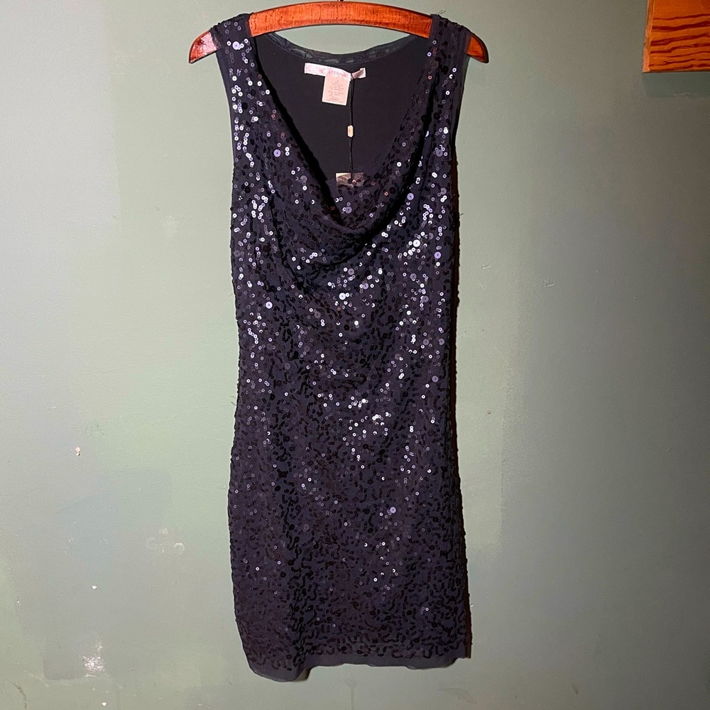 NWT Navy sequined dress M
